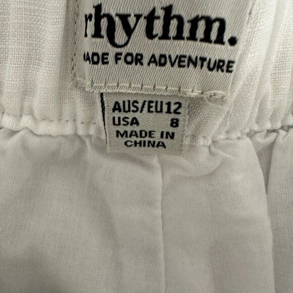 Rhythm Linen Pants White Trousers Lined Tailored Retails $80 - Picture 14 of 16